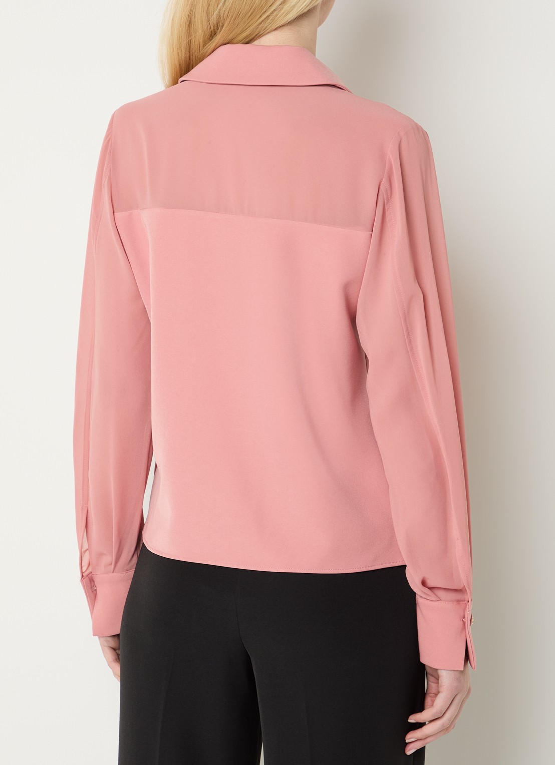 NIKKIE Opava blouse met borstzakkken - achterkant 4 zalmroze