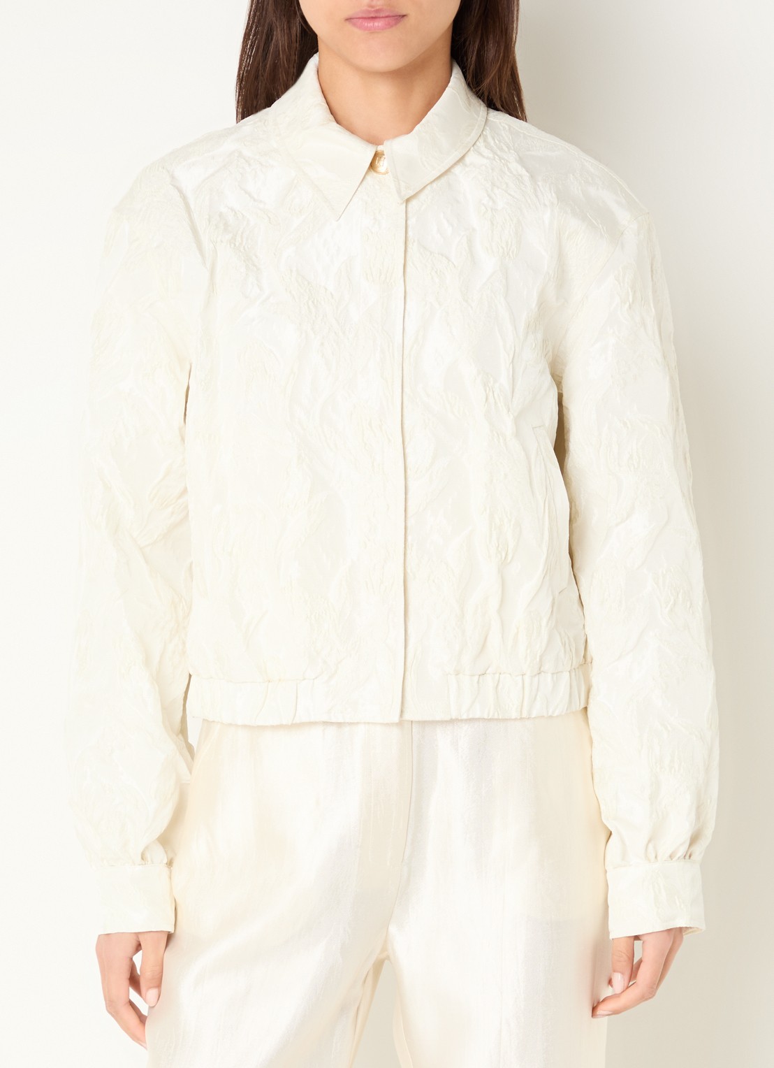 NIKKIE Pamona jack met steekzakken - detail creme