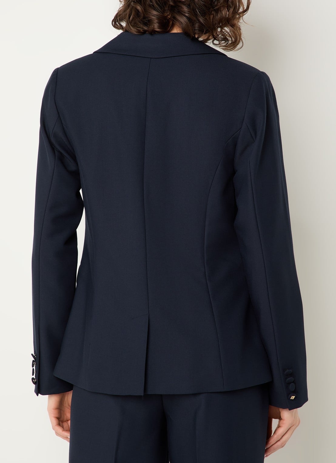 NIKKIE Parisa blazer met klepzakken - achterkant 3 donkerblauw