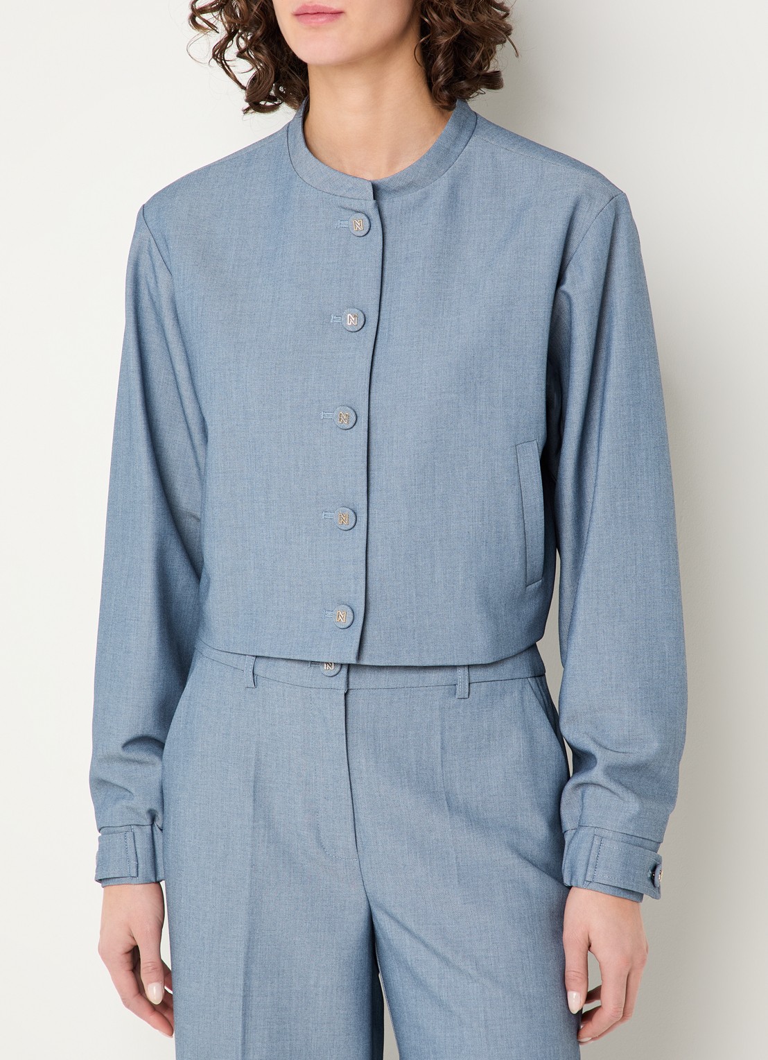 NIKKIE Parisa cropped blazer  - detail 4 indigo