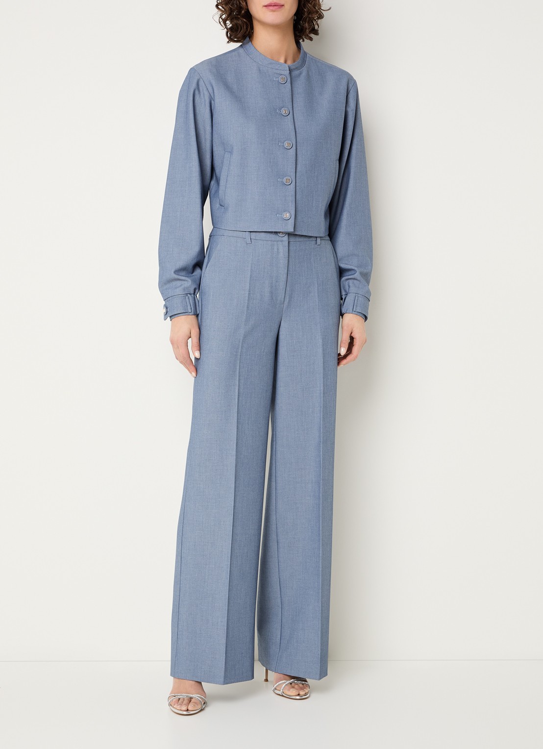 NIKKIE Parisa cropped blazer  - voorkant 3 indigo