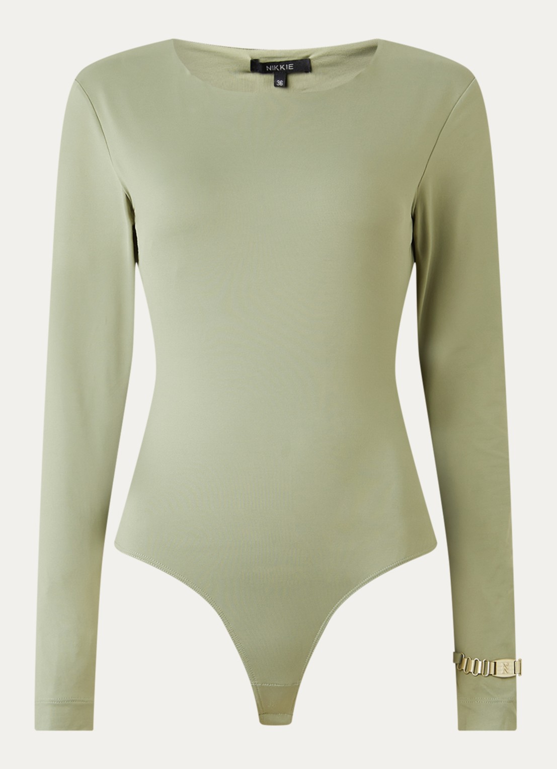 NIKKIE Pinole body met ronde hals - voorkant lichtgroen
