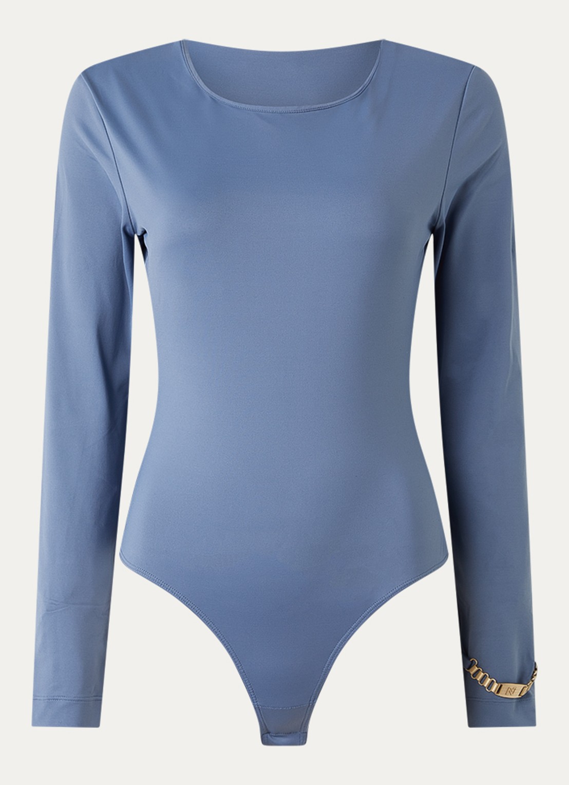 NIKKIE Pinole body met ronde hals - voorkant 2 staalblauw