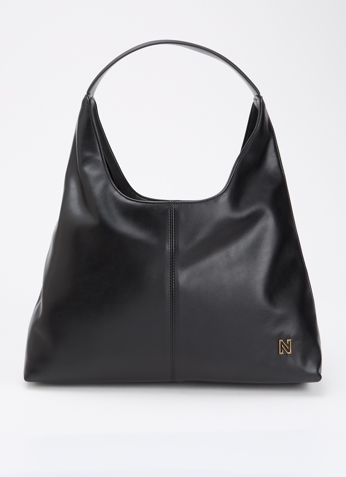 NIKKIE Puri shopper met logo - voorkant 5 zwart