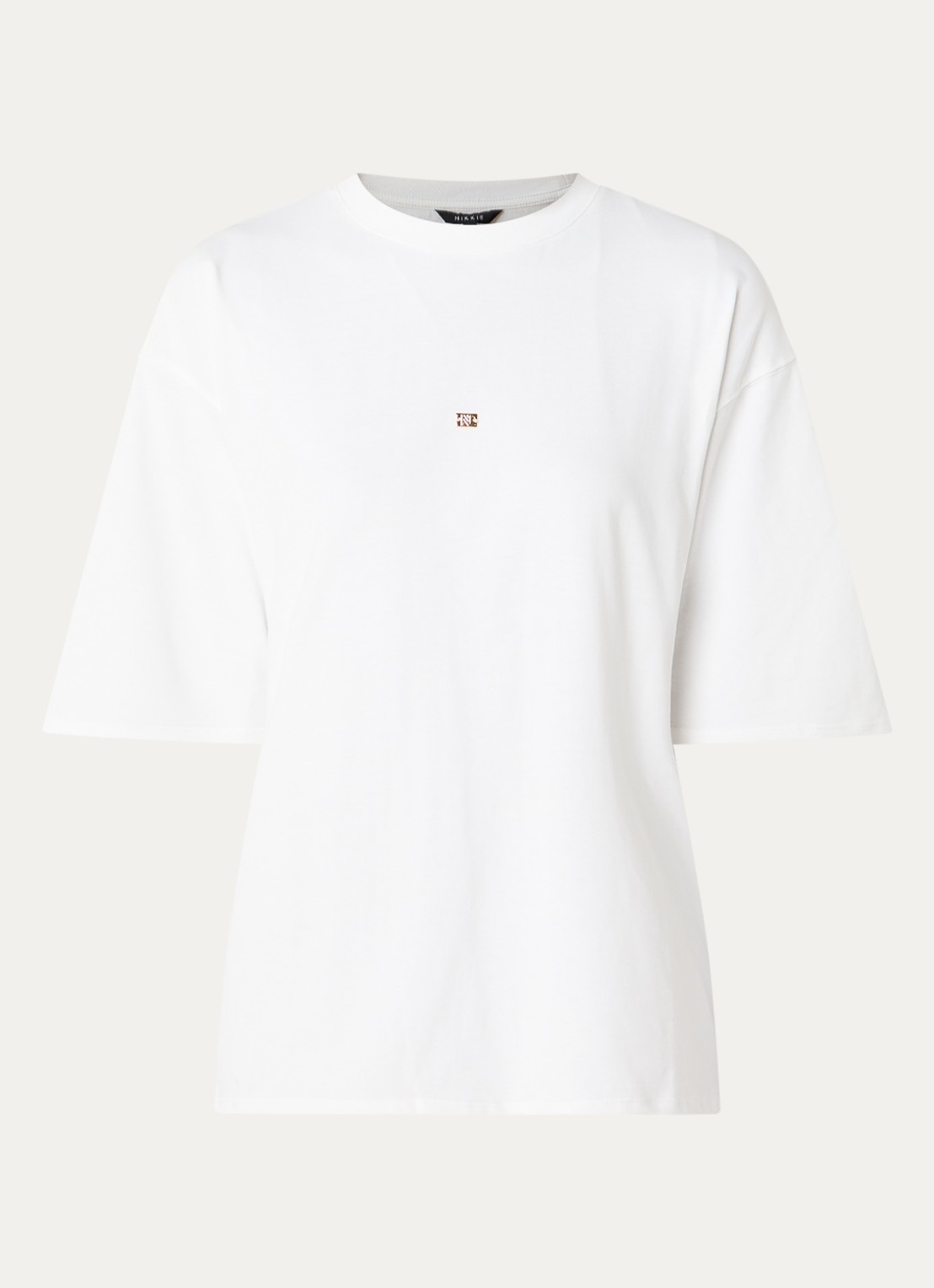 NIKKIE Ramsgate T-shirt met logo - voorkant wit