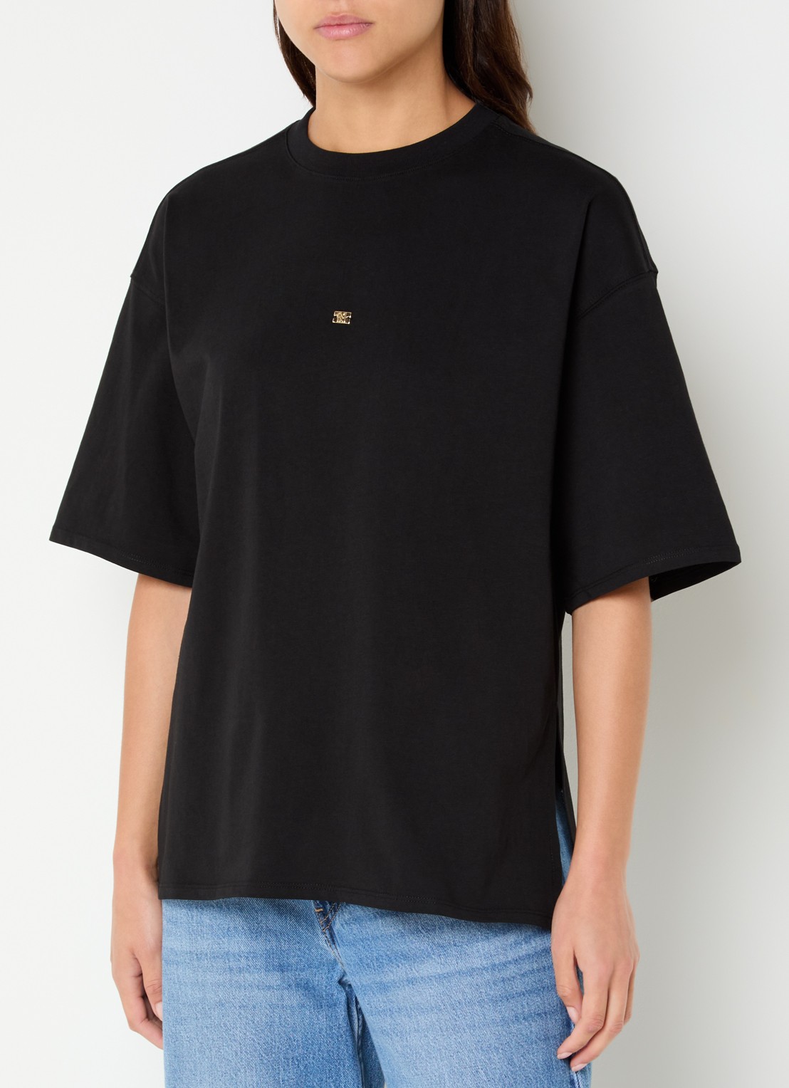 NIKKIE Ramsgate T-shirt met logo - detail 4 zwart