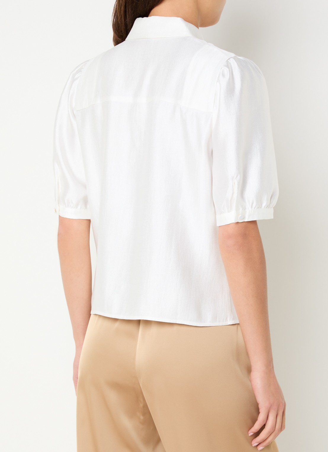 NIKKIE Relizane blouse met plooidetail - achterkant 4 wit