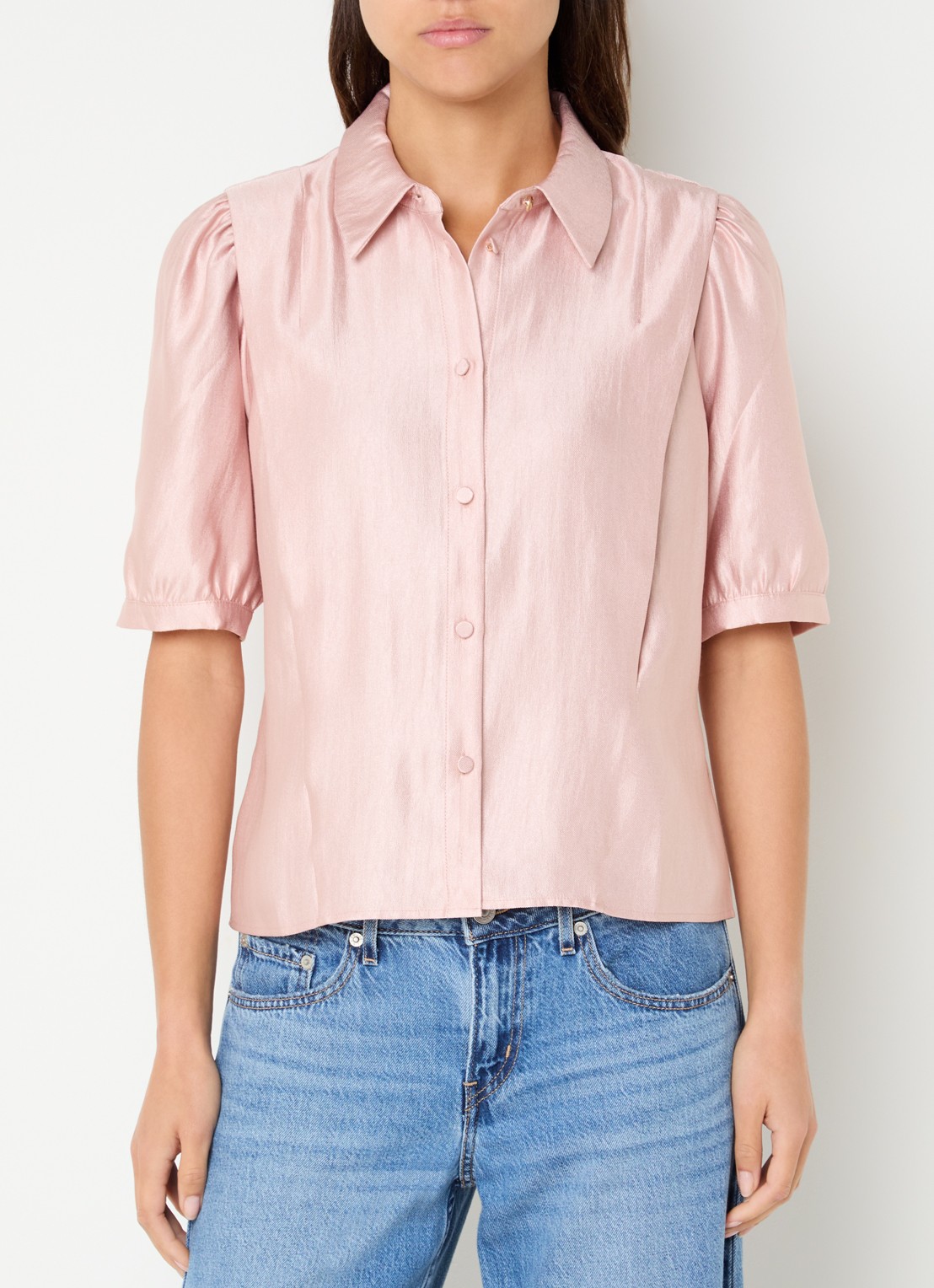 NIKKIE Relizane blouse met plooidetail - detail 4 roze