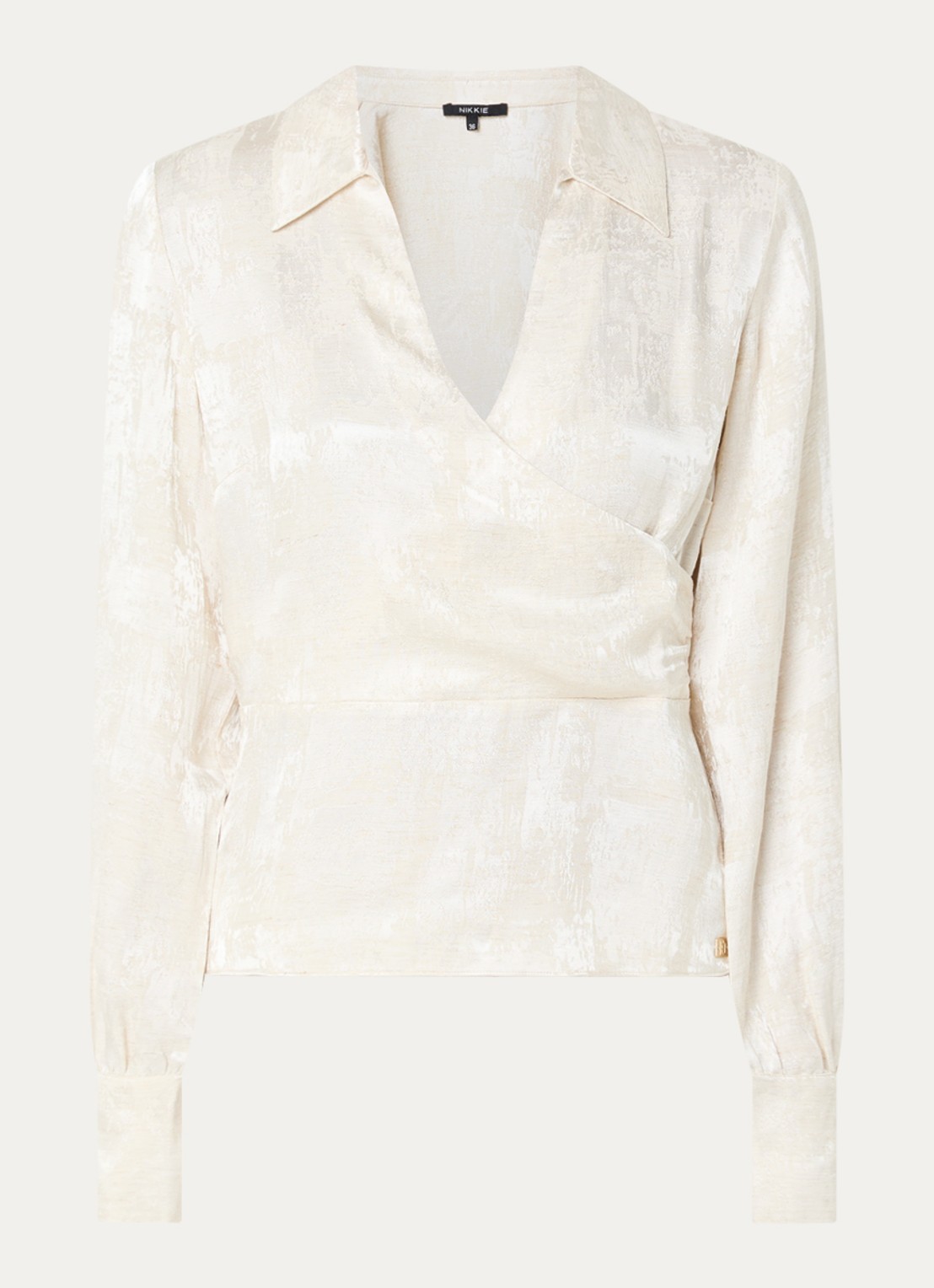 NIKKIE Rialto tuniek met V-hals - voorkant creme
