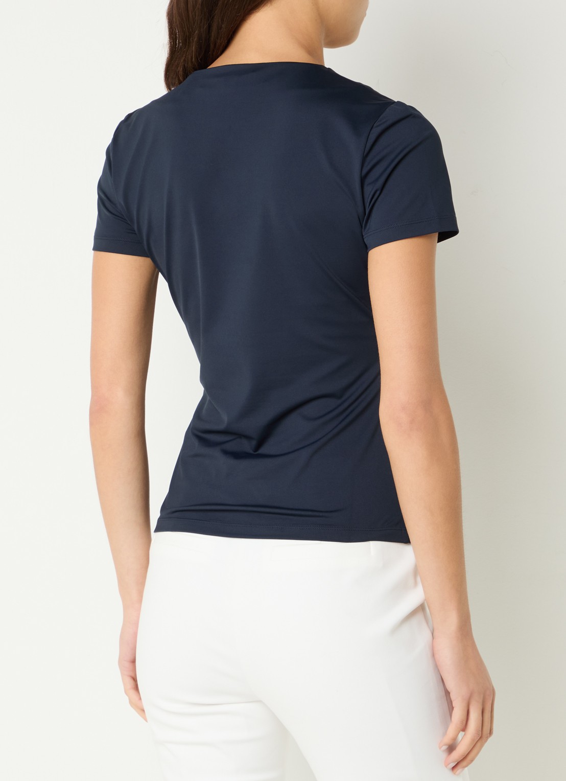 NIKKIE T-shirt met logo en strass - achterkant 2 donkerblauw