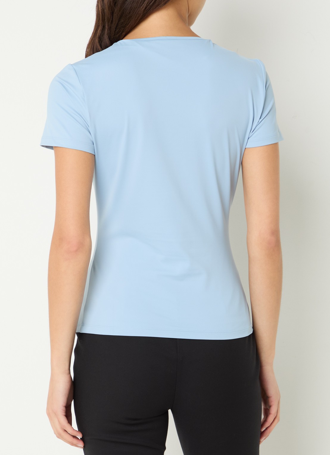 NIKKIE T-shirt met logo en strass - achterkant lichtblauw