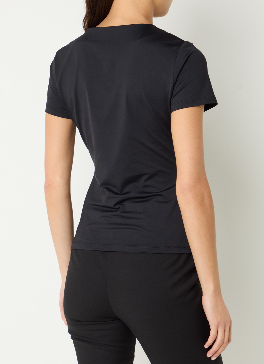 NIKKIE T-shirt met logo en strass - achterkant 3 zwart