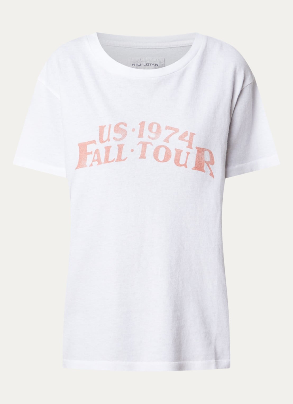 Nili Lotan Brady T-shirt met print - voorkant 4 wit