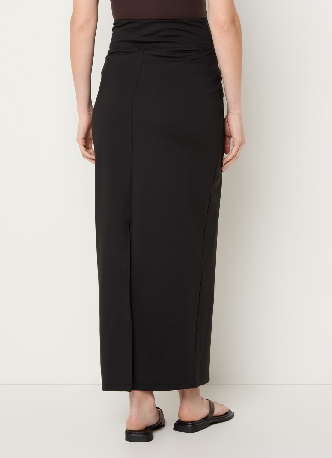 Ninepine Asana maxi rok met split - achterkant zwart