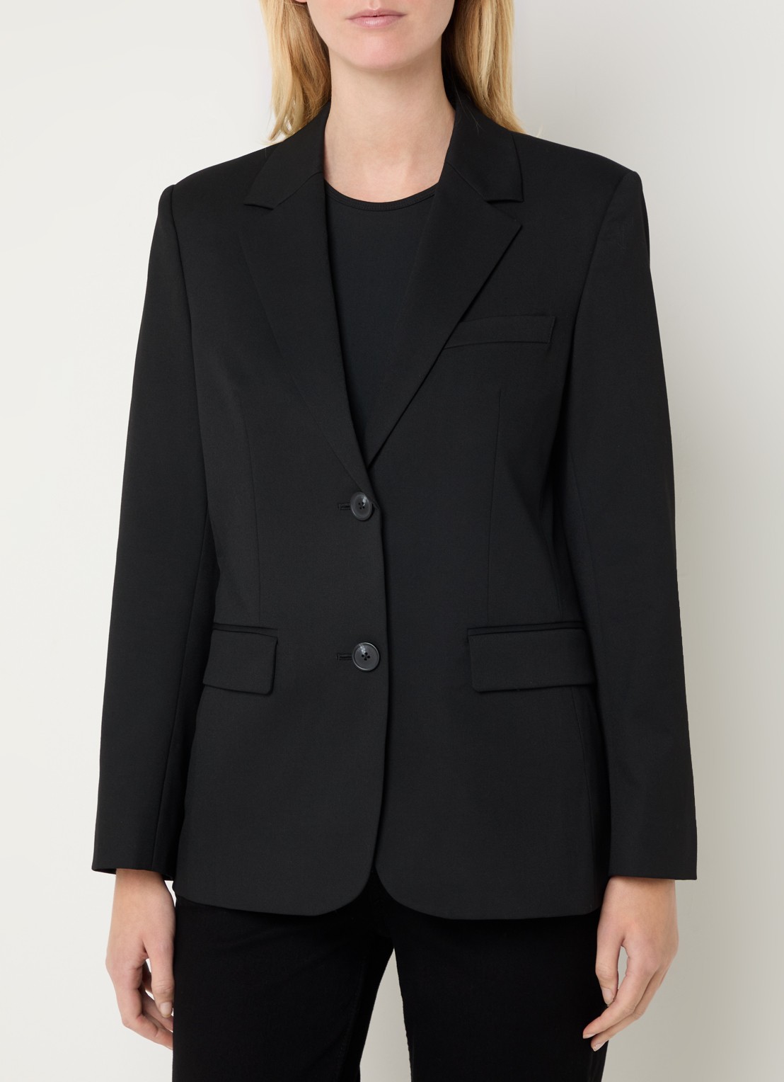 Ninepine Blazer met klepzakken en stretch - detail 4 zwart