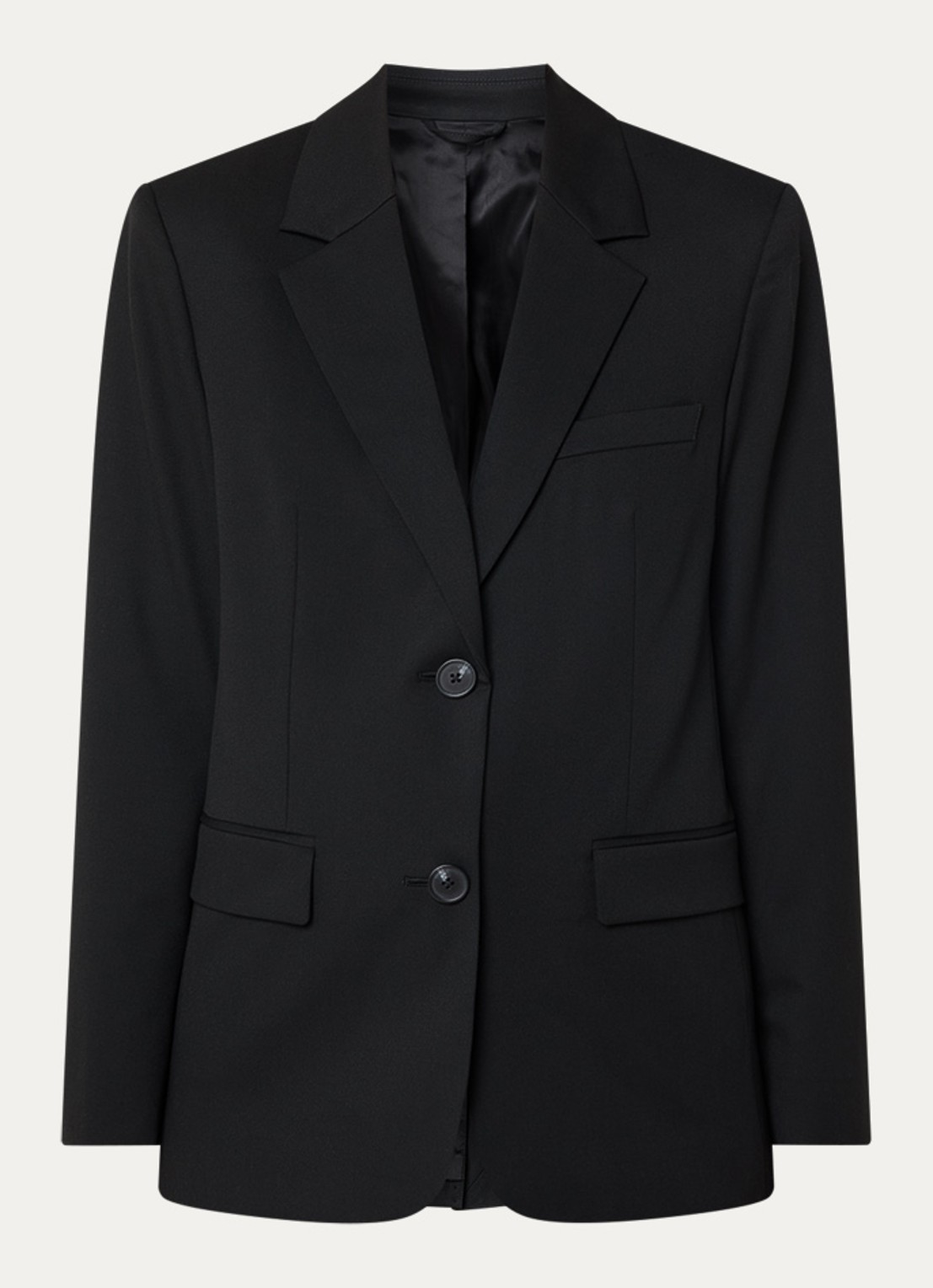 Ninepine Blazer met klepzakken en stretch - voorkant 2 zwart