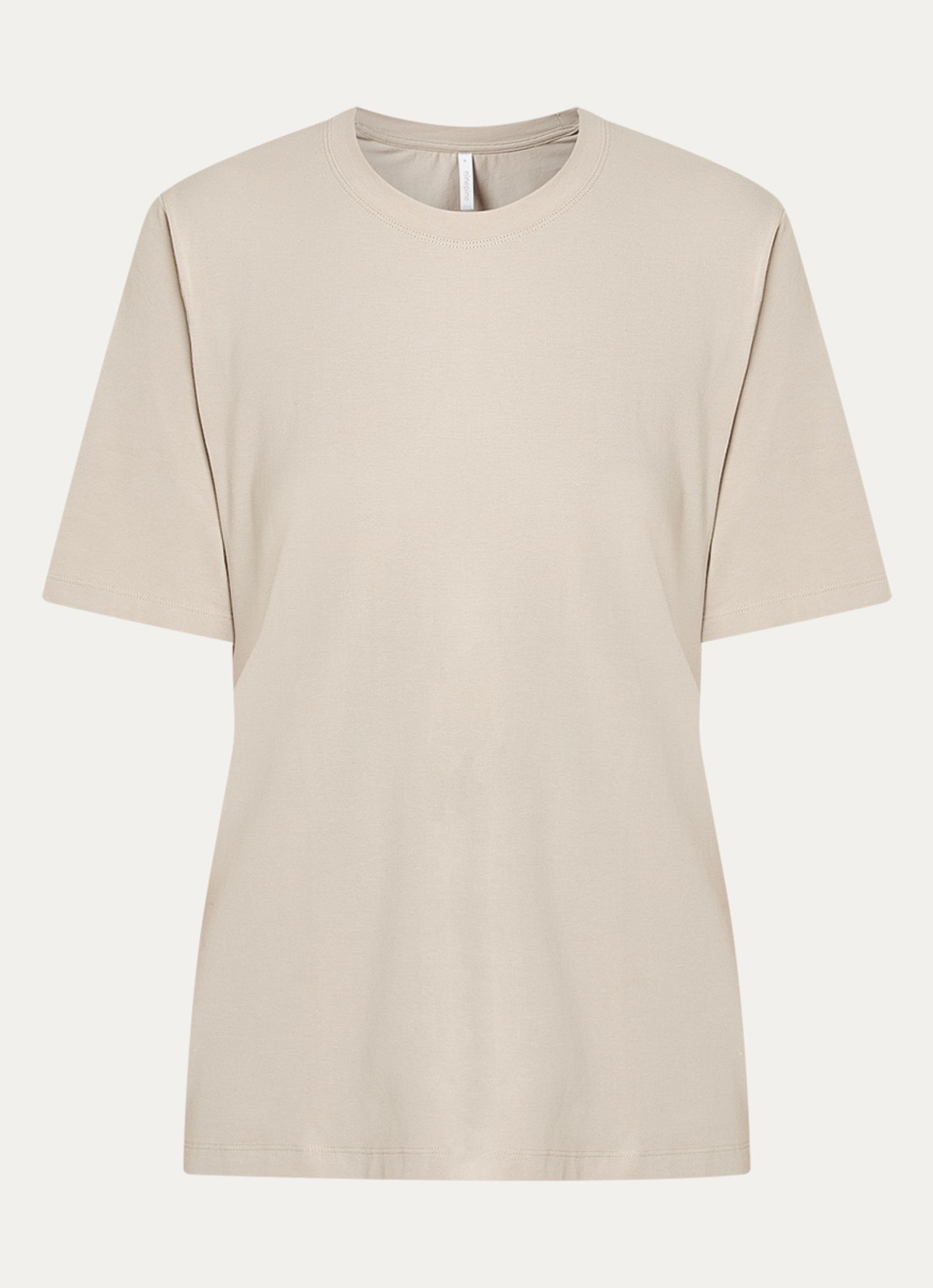 Ninepine Classic Pima T-shirt met ronde hals - voorkant 2 khaki