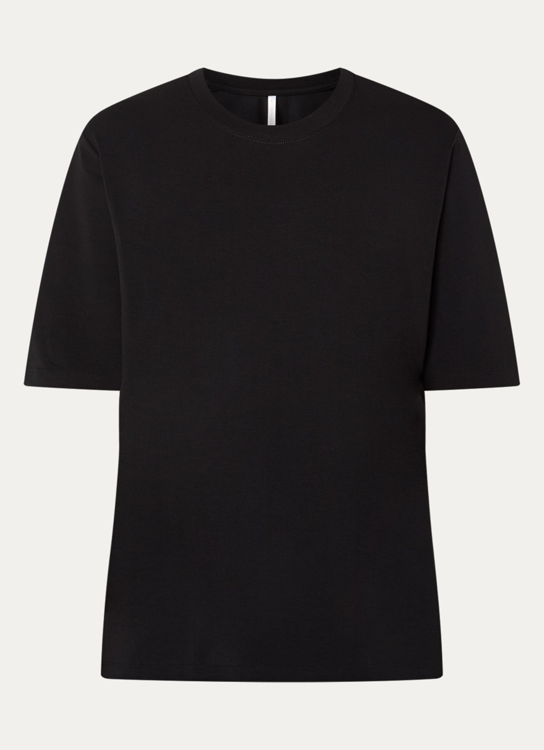 Ninepine Classic Pima T-shirt met ronde hals - voorkant 2 zwart