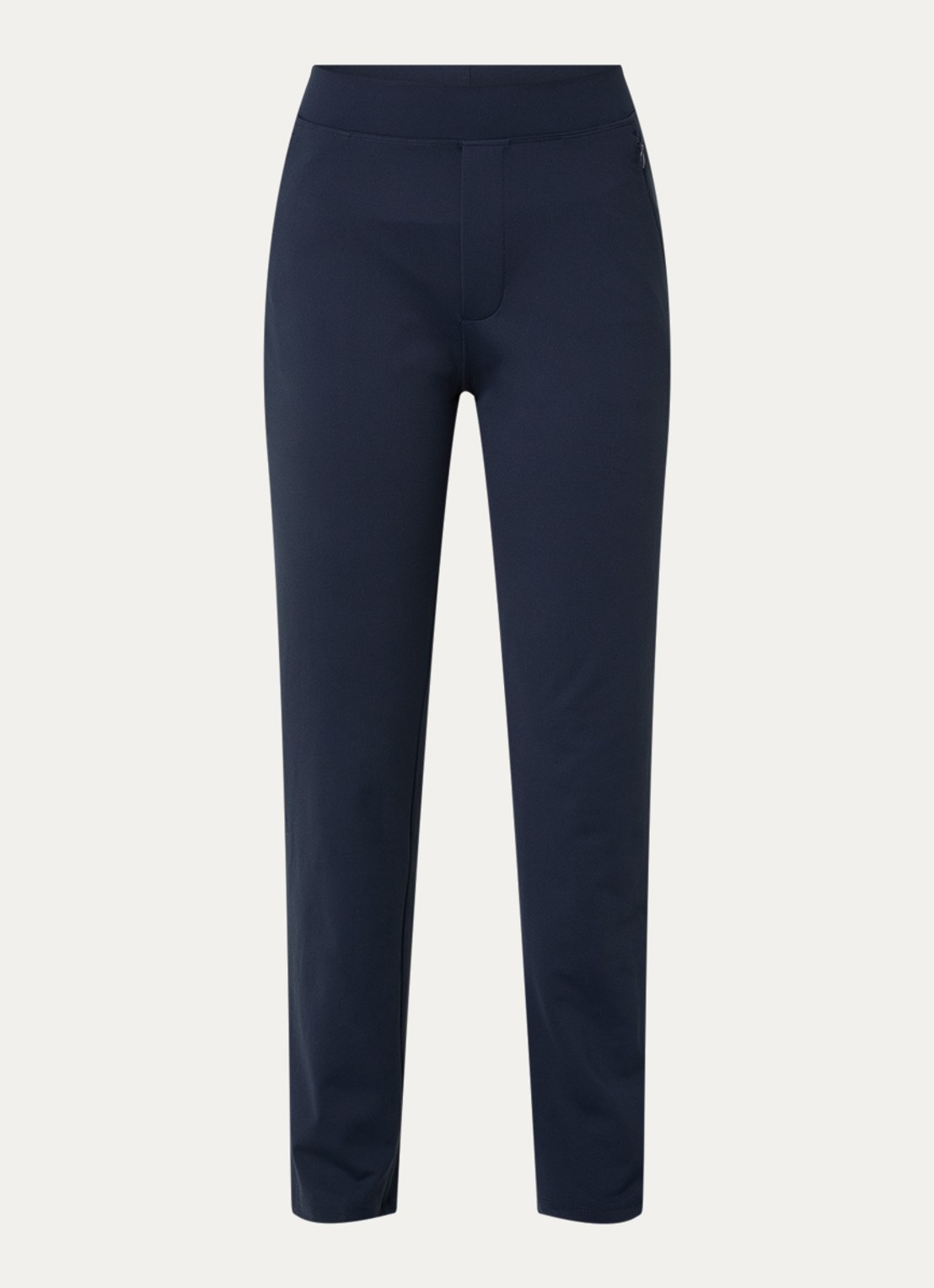 Ninepine High waist slim fit broek met ritszakken - voorkant 7 donkerblauw