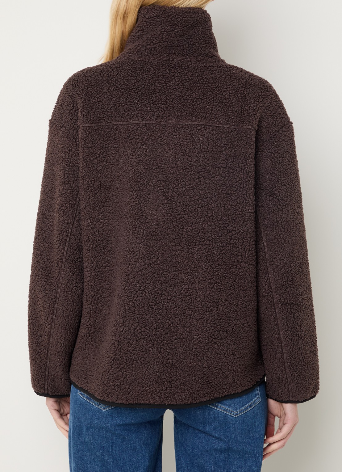 Ninepine Jack van fleece met ritszakken - achterkant 3 kastanjebruin