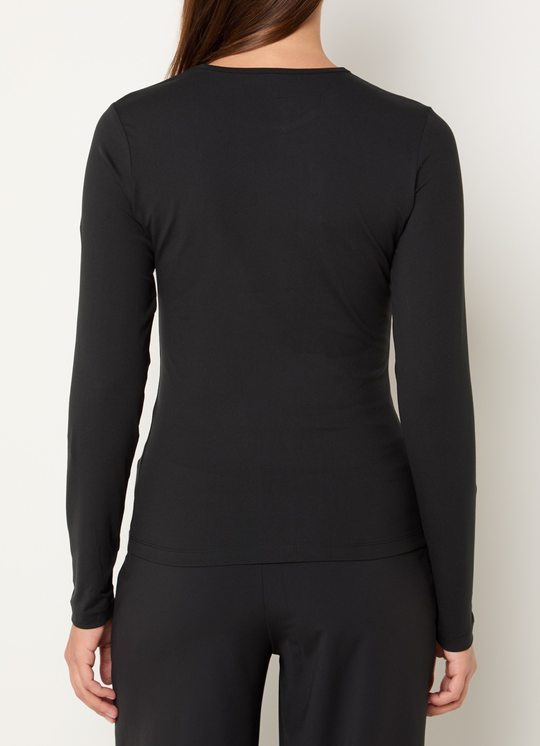 Ninepine Longsleeve met ronde hals - achterkant 3 zwart