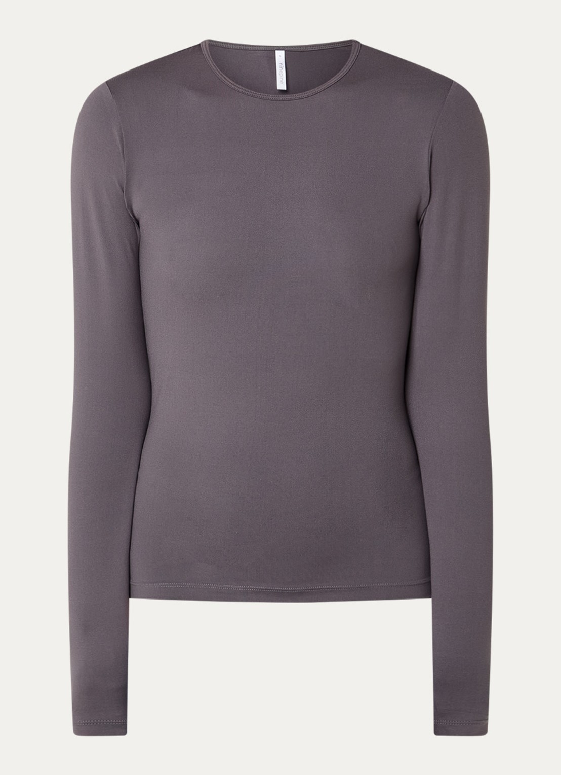Ninepine Longsleeve van jersey - voorkant 2 taupe