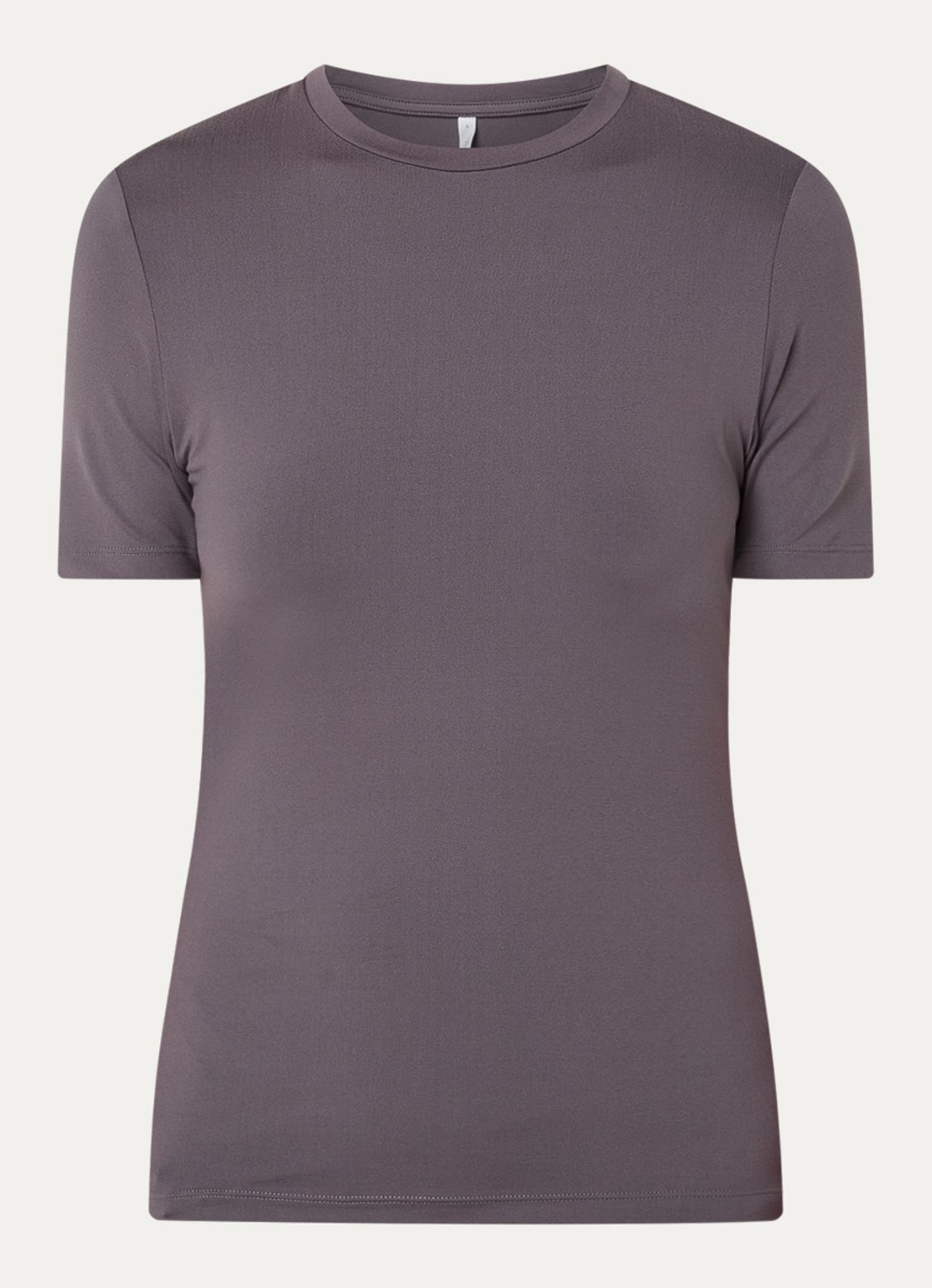 Ninepine Soft T-shirt met ronde hals - voorkant 2 taupe