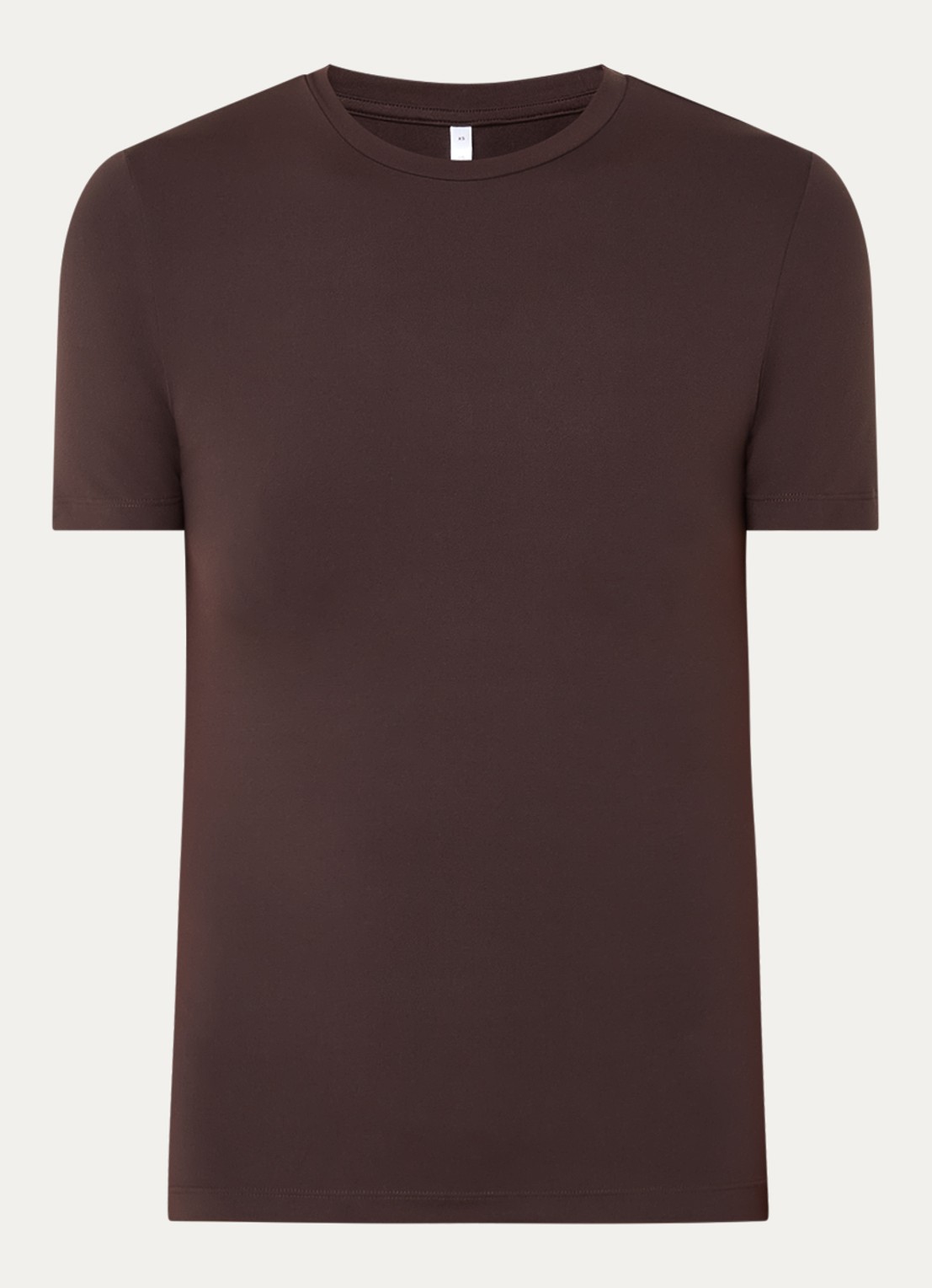 Ninepine T-shirt met ronde hals - voorkant 2 donkerbruin