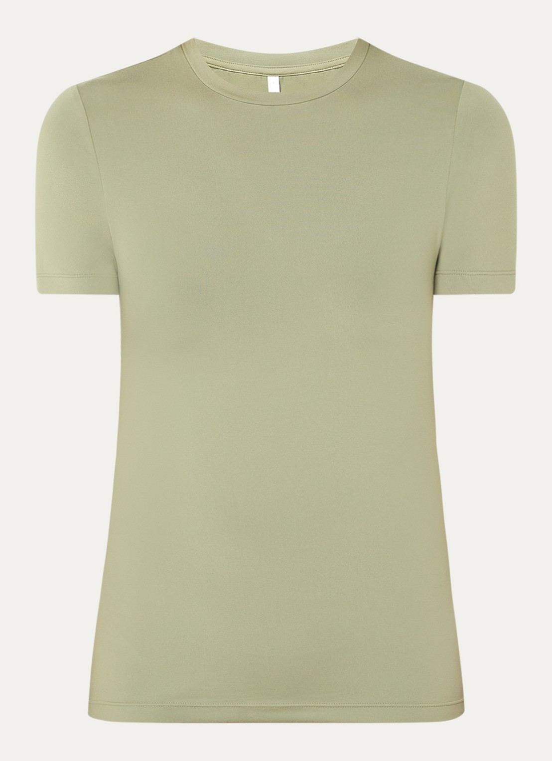 Ninepine T-shirt met ronde hals - voorkant lindegroen