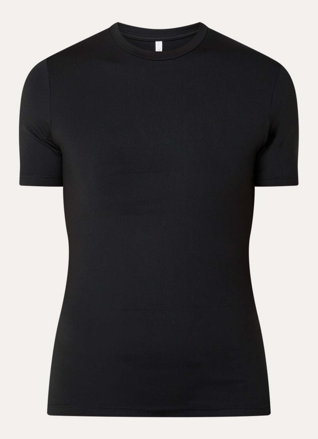 Ninepine T-shirt van jersey met ronde hals - voorkant zwart