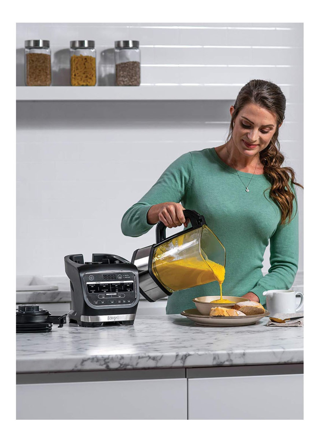 Ninja 2-in-1 soepmaker en blender HB150EU - achterkant 4 zilver