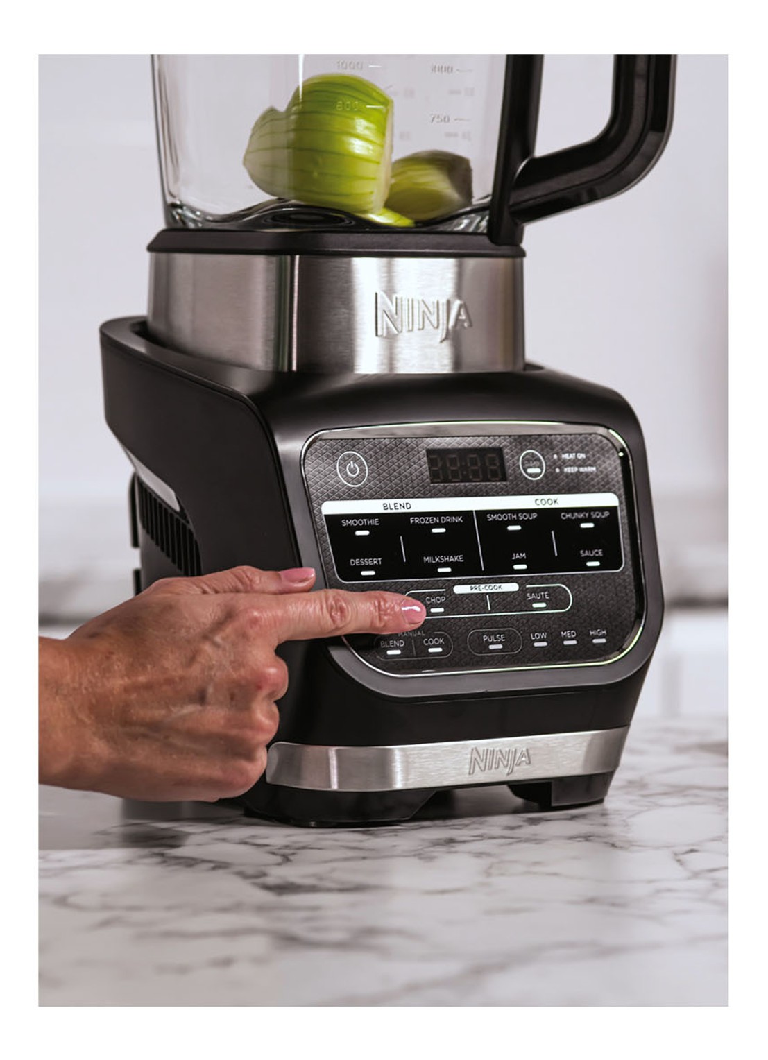 Ninja 2-in-1 soepmaker en blender HB150EU - detail zilver