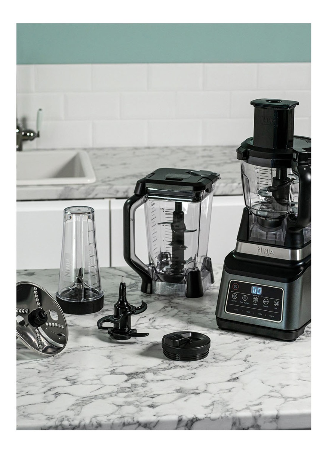 Ninja 3-in-1 food processor keukenmachine BN800EU - voorkant 6 zilver