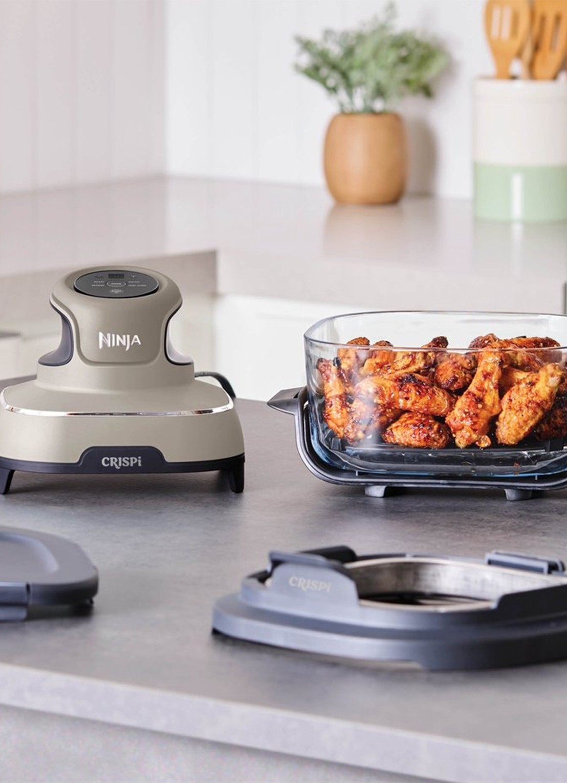 Ninja CRISPi 4-in-1 airfryer - voorkant 3 grijs