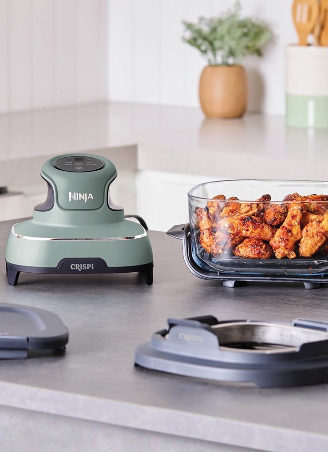 Ninja CRISPi 4-in-1 airfryer - voorkant 4 groen