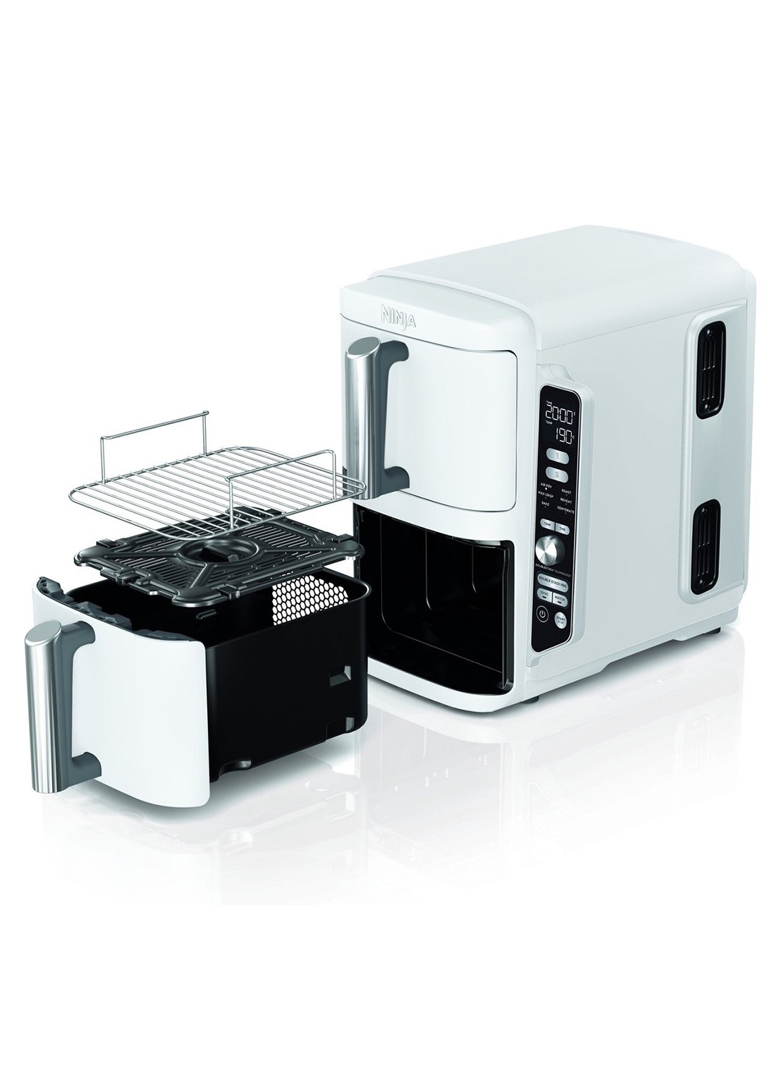 Ninja Double Stack XL airfryer 9,5 liter SL400EUWH - detail 4 wit