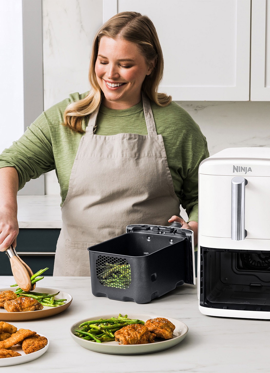 Ninja Double Stack XL airfryer 9,5 liter SL400EUWH - detail 6 wit