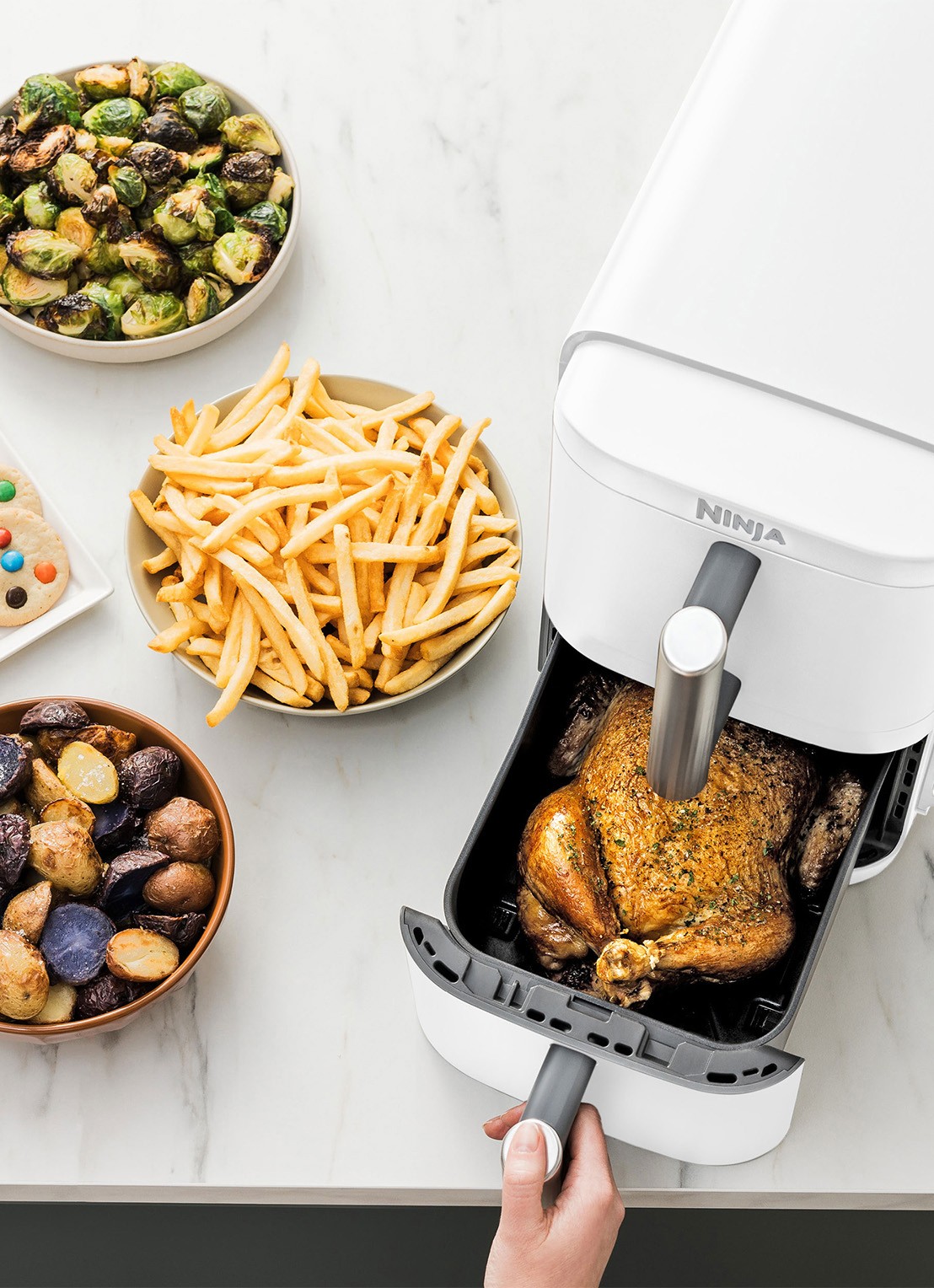 Ninja Double Stack XL airfryer 9,5 liter SL400EUWH - voorkant 2 wit