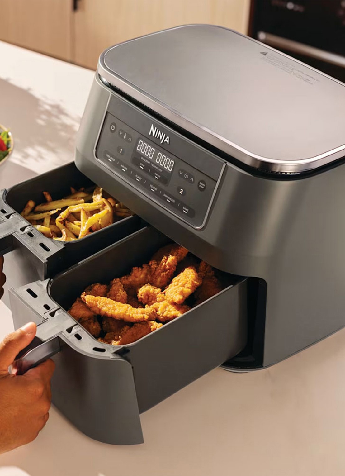 Ninja Dual Zone airfryer 7,6 liter DZ300EU - detail 3 zwart