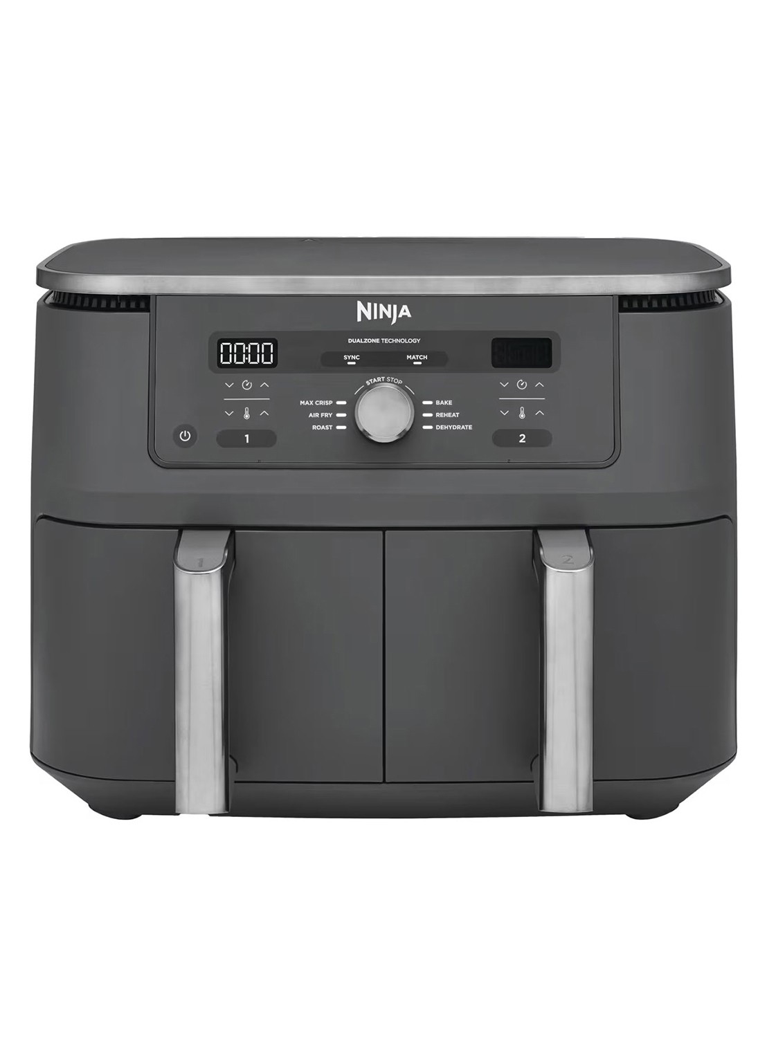 Ninja Dual Zone airfryer 9,5 liter DZ400EU - voorkant zwart