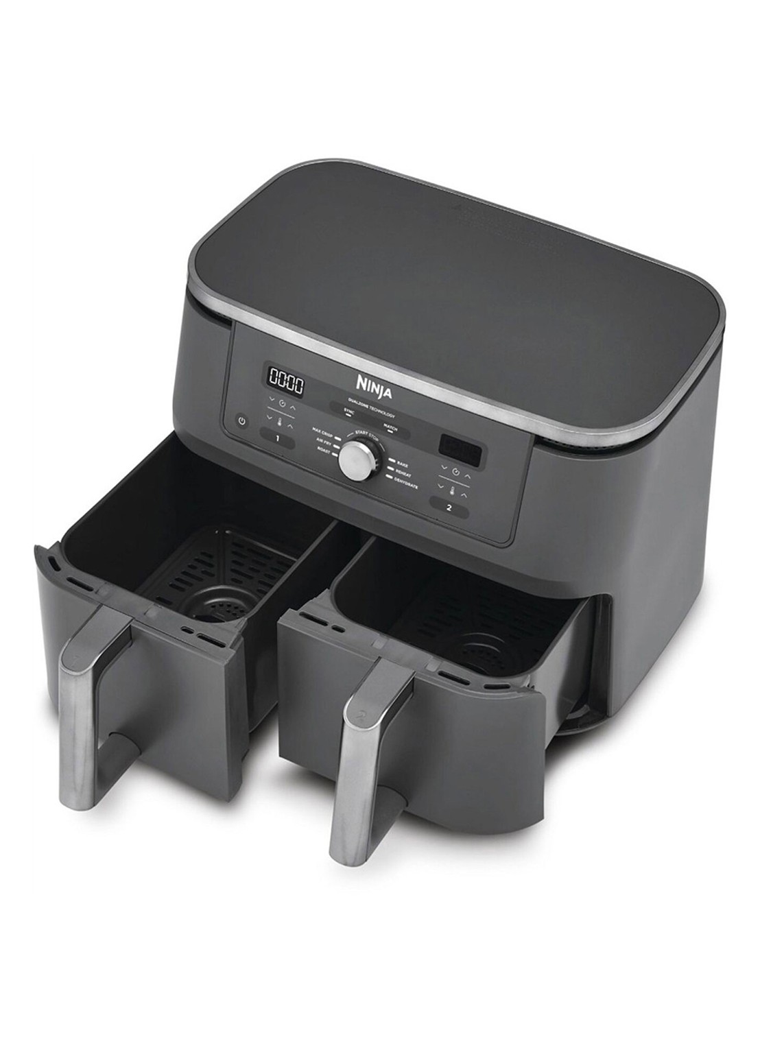 Ninja Dual Zone airfryer 9,5 liter DZ400EU - voorkant 2 zwart