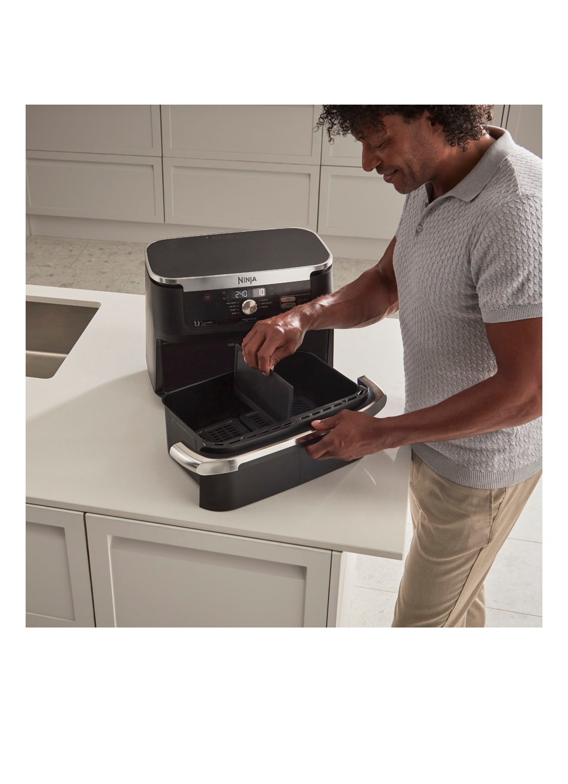 Ninja Flexdrawer dubbele airfryer AF500EU  - detail 6 zwart