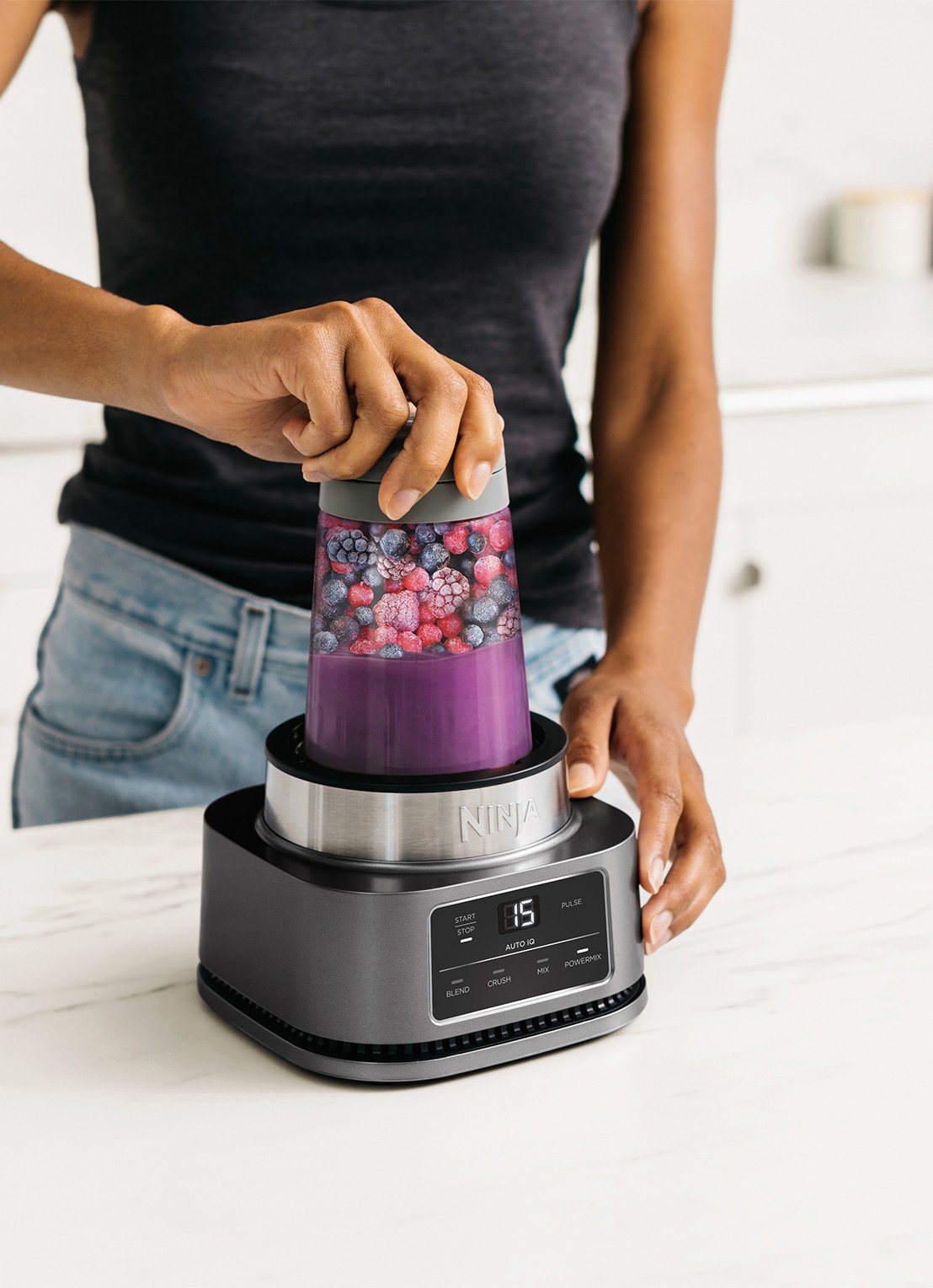 Ninja Foodi Power Nurti blender 2-in-1 CB100EU - detail 4 zilver