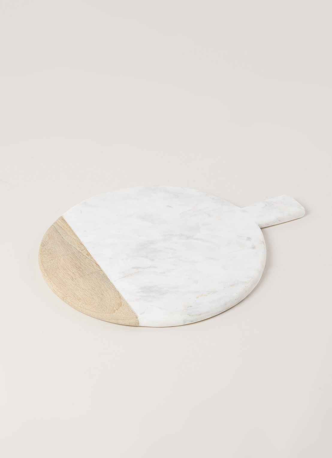 Nkuku Bwari snij- en serveerplank van marmer 32 cm - voorkant 3 wit