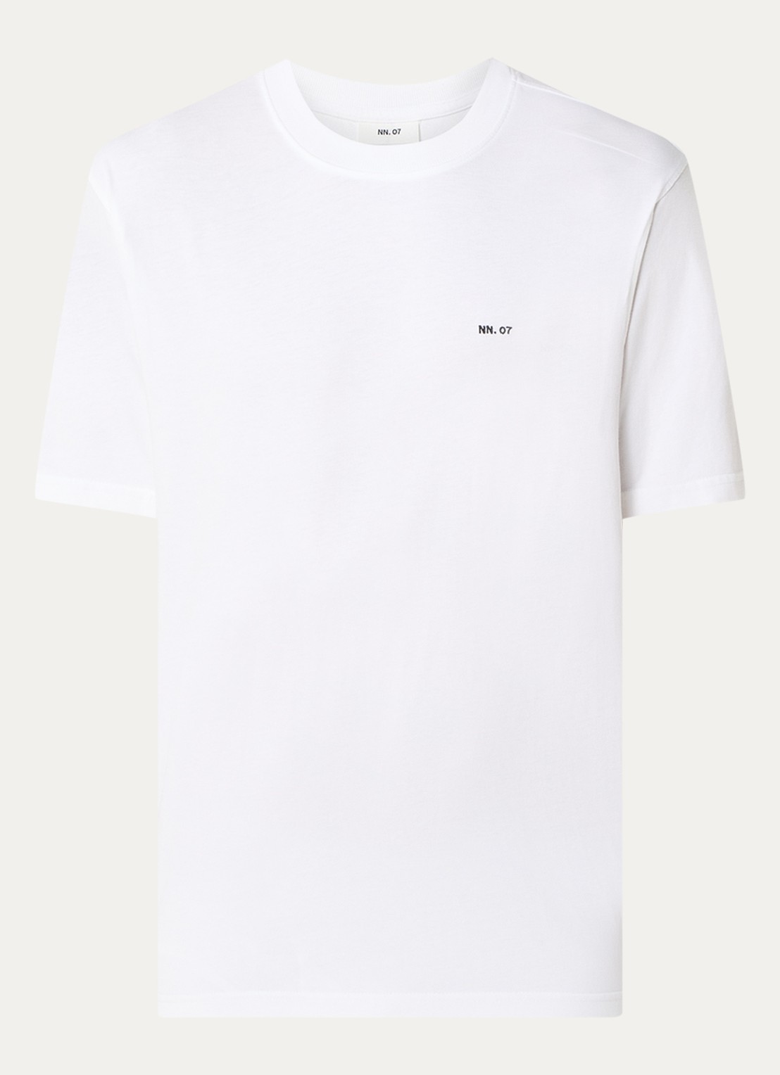 NN.07 Adam T-shirt met logo - voorkant 2 wit