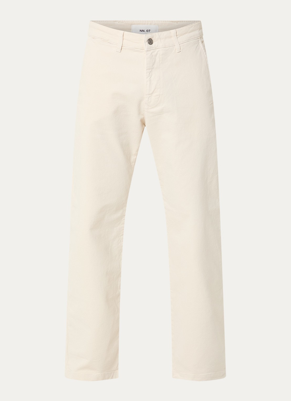 NN.07 Aden straight fit chino met steekzakken - voorkant 4 creme