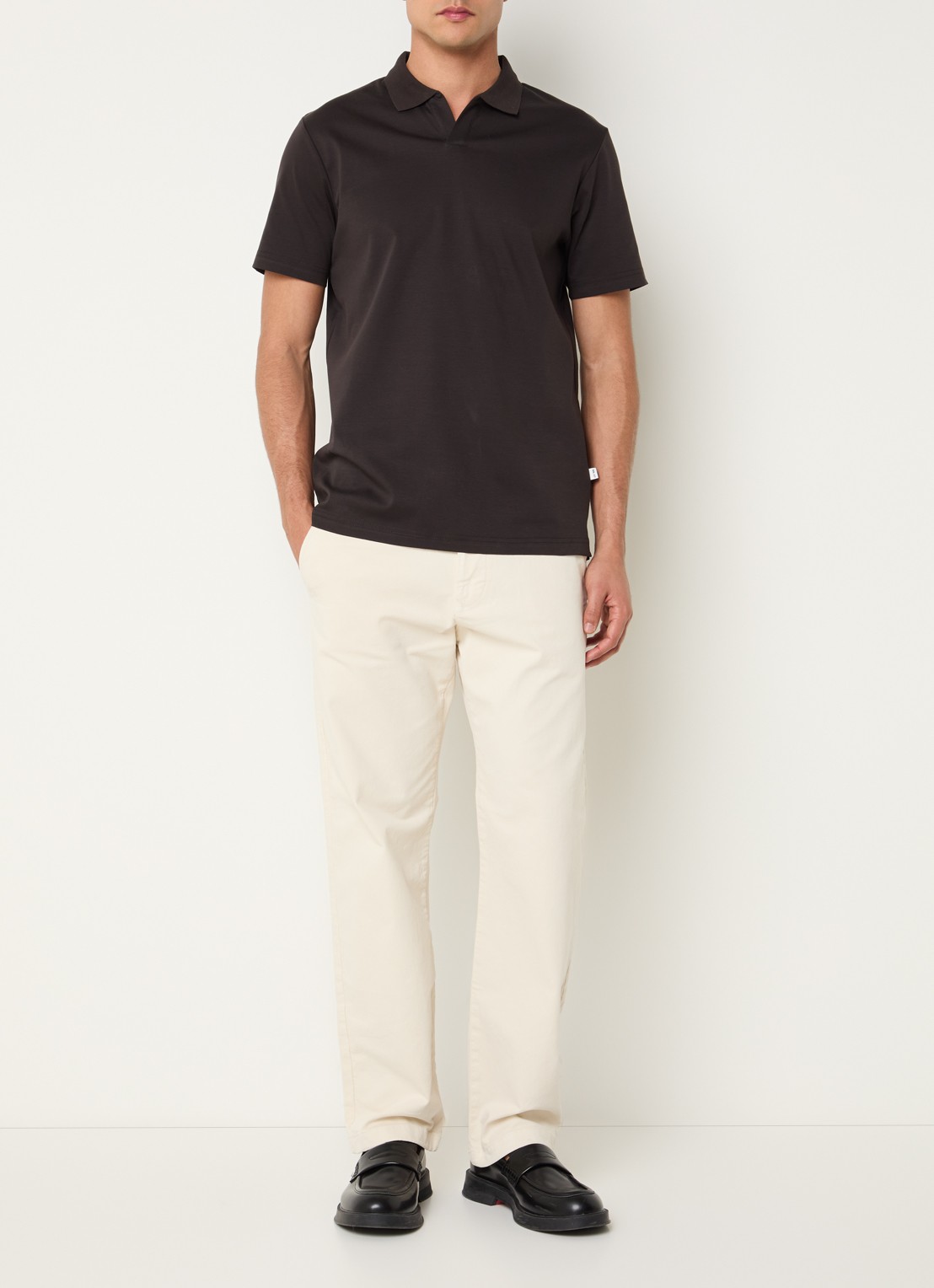 NN.07 Aden straight fit chino met steekzakken - voorkant 5 creme