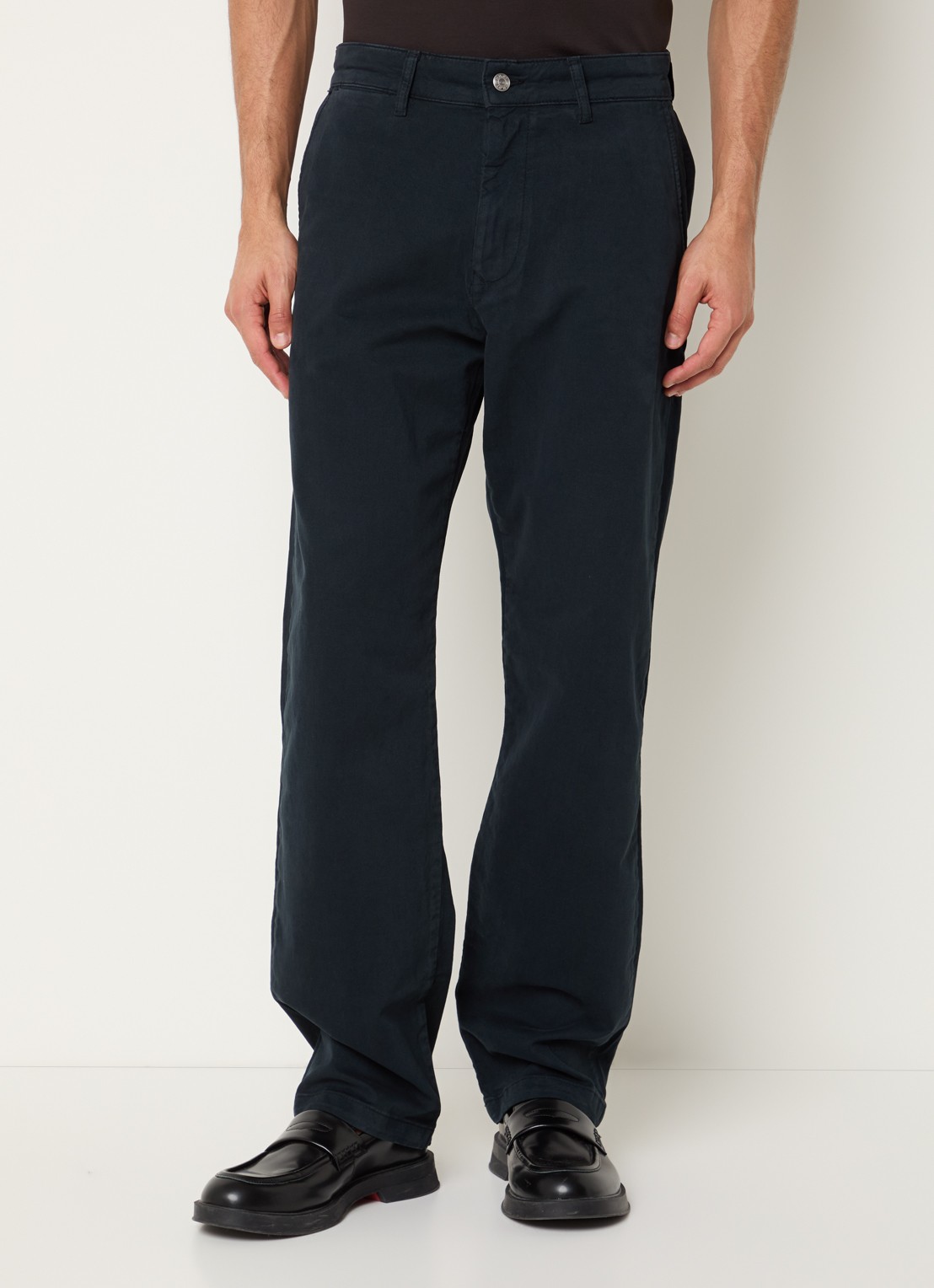 NN.07 Aden straight fit chino met steekzakken - detail 4 donkerblauw