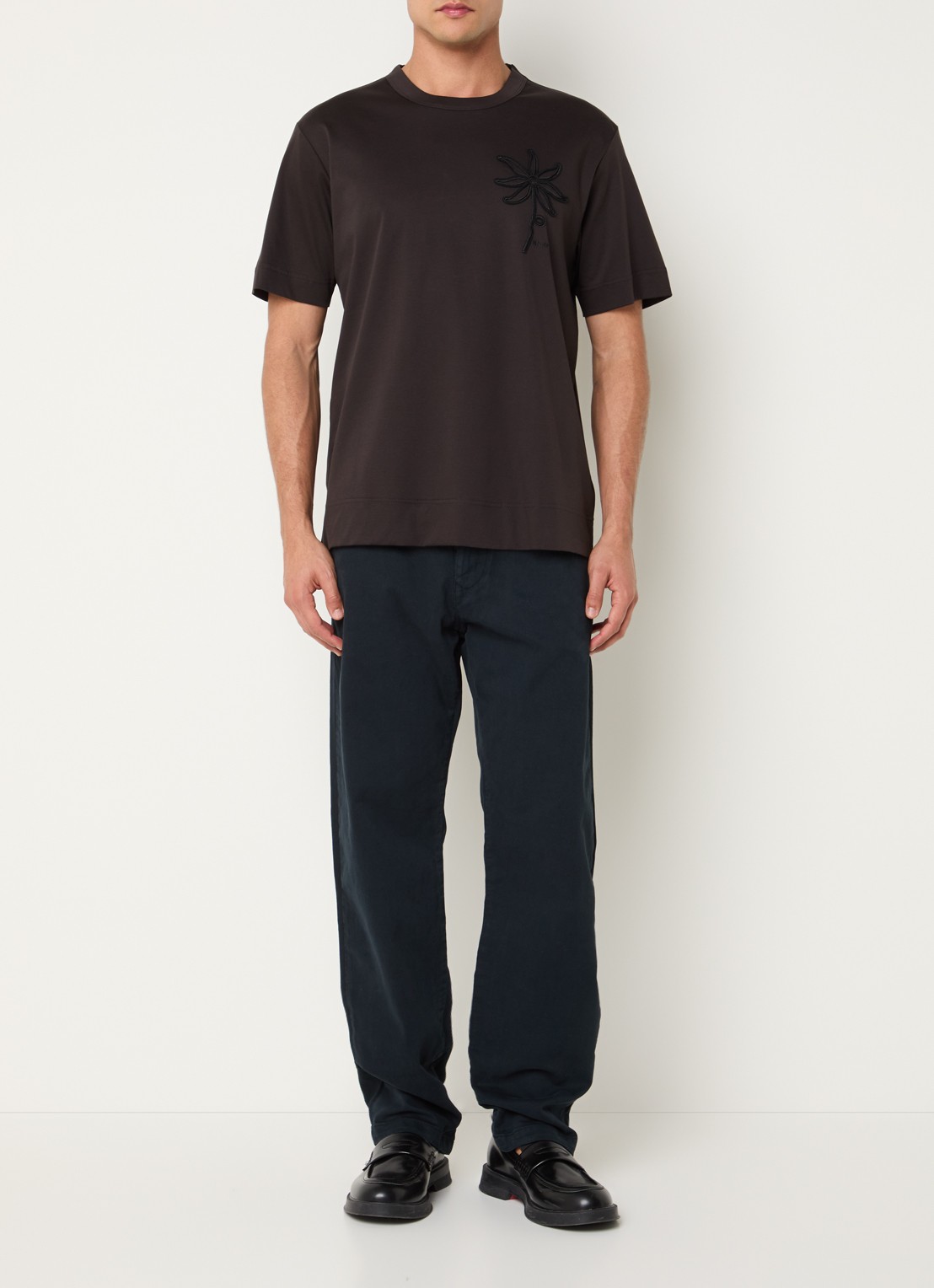 NN.07 Aden straight fit chino met steekzakken - voorkant 3 donkerblauw