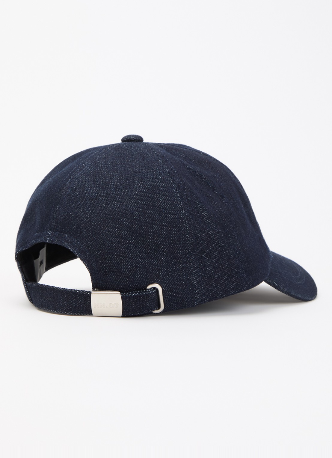 NN.07 Base pet van denim met logoborduring - detail 2 indigo